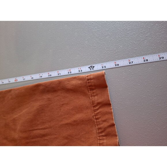 Lands End Womens Rust Chino Pants Size 10 Flat Front Straight Leg Preppy Office - Picture 6 of 8